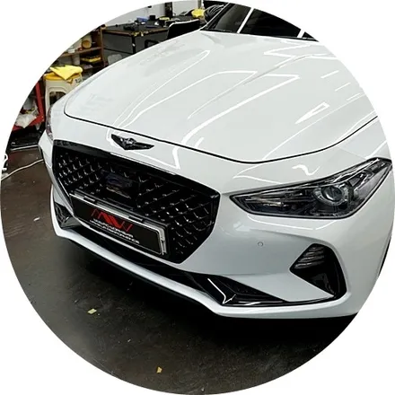 제네시스 G70 크롬 딜리트+신형 퍼들램프 이식 <엠씨웍스> / 안산 단원구