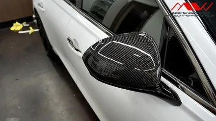 제네시스 G80 신형 기요세 엠블럼 +레터링도색+카본사이드미러 / 안산 단원구