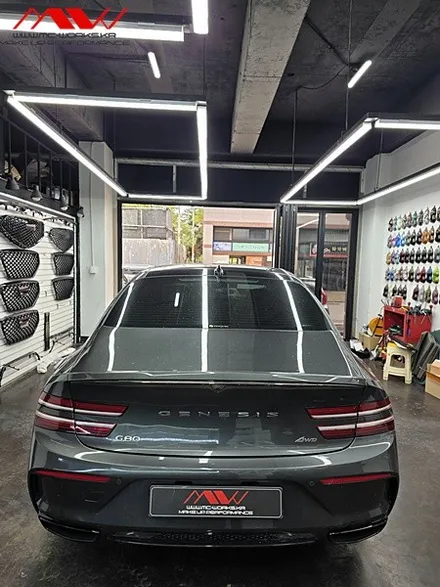 제네시스 G80 블랙그릴+블랙머플러팁 작업 <엠씨웍스> / 경기 안산 단원