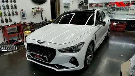 제네시스 G70 크롬 딜리트+신형 퍼들램프 이식 <엠씨웍스> / 안산 단원구