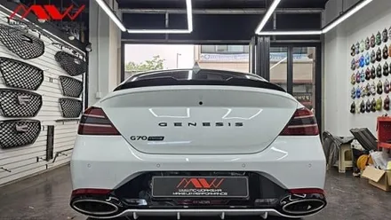 제네시스 G70 페이스 리프트 크롬죽이기+카본수전사 / 경기 안산 단원