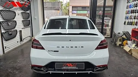 제네시스 G70 페이스 리프트 크롬죽이기+카본수전사 / 경기 안산 단원