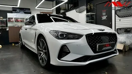 제네시스 G70 크롬 딜리트+신형 퍼들램프 이식 <엠씨웍스> / 안산 단원구