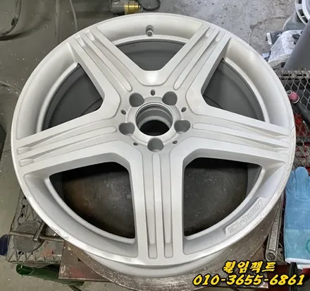 〔부산휠복원〕〔벤츠휠복원〕〔벤츠휠굴절수리〕휠임팩트/벤츠CLS63AMG 휠수리/굴절수리/도장작업 / 부산 사상구 감전동