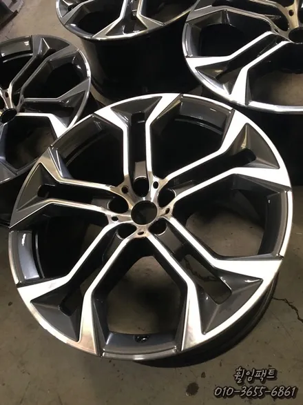[부산휠도색] [부산휠복원] [부산휠수리] <휠임팩트> BMW x5 휠수리, 휠복원, 휠도색, 다이아몬드컷팅 / 부산 사상구 감전동