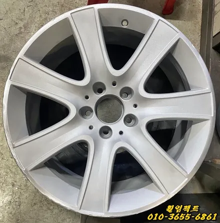 (부산휠수리/부산휠복원/휠임팩트) 벤츠S350 컷팅휠/휠긁힘/휠찍힘/사고상처복원/분체도장/다이아몬드컷팅 / 부산 사상구 감전동