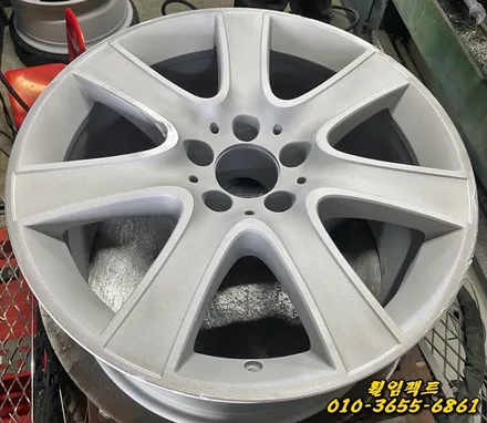 (부산휠수리/부산휠복원/휠임팩트) 벤츠S350 컷팅휠/휠긁힘/휠찍힘/사고상처복원/분체도장/다이아몬드컷팅 / 부산 사상구 감전동