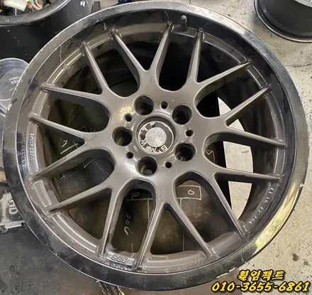 (부산휠수리/부산휠복원/휠임팩트) BBS RX 18인치 휠/굴절/도장벗겨짐/긁힘/찍힘/휠복원/휠도장작업 / 부산 사상구 감전동