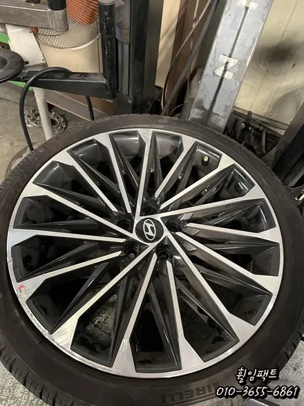 [[부산휠수리]] [[부산휠복원]] [[다이아몬드컷팅]] 신형 그렌저 20인치 휠복원 / 부산 사상구 감전동