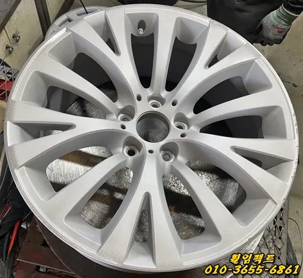 부산휠수리/휠임팩트:)BMW GT 컷팅휠/주차상처/휠긁힘/휠찍힘/휠도장벗겨짐/휠기스/휠굴절수리/휠복원/휠도색작업 / 부산 사상구 감전동