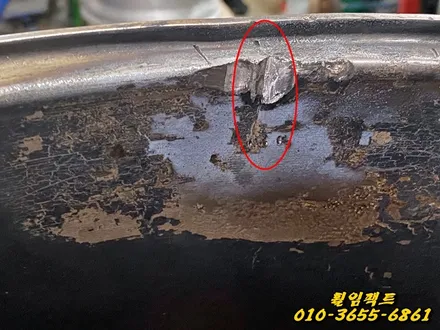 (부산휠수리/부산휠복원/휠임팩트) 레인지로버 이보크 20인치휠/휠크랙/휠굴절수리/휠긁힘/휠찍힘복원/휠분체도장 / 부산 사상구 감전동