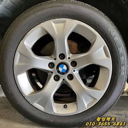 (부산휠수리/휠임팩트) BMW X1 휠주차상처복원/휠기스/휠긁힘복원/락너트 어댑터 분실/휠분체도장 / 부산 사상구 감전동