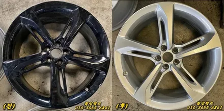 (부산휠수리/휠임팩트)아우디 RS7 휠도장벗겨짐/도장떨어짐/휠분체도장 / 부산 사상구 감전동