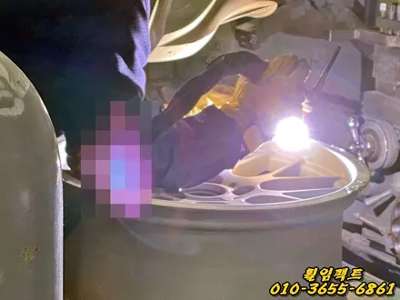 (부산휠수리/부산휠복원/휠임팩트) BBS RX 18인치 휠/굴절/도장벗겨짐/긁힘/찍힘/휠복원/휠도장작업 / 부산 사상구 감전동