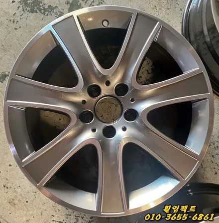 (부산휠수리/부산휠복원/휠임팩트) 벤츠S350 컷팅휠/휠긁힘/휠찍힘/사고상처복원/분체도장/다이아몬드컷팅 / 부산 사상구 감전동