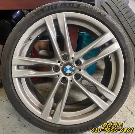 (부산휠수리/부산휠복원/휠임팩트) BMW 640d 휠찍힘/휠도장벗겨짐/휠긁힘/휠복원/휠분체도장/캘리퍼도장 / 부산 사상구 감전동