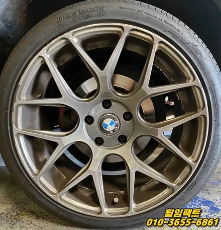 ※BMW X1순정휠※윗면굴절(휠찌그러짐),휠긁힘,주차상처,휠도장벗겨짐,휠기스,알루미늄휠용접복원,휠수리,휠복원,블랙유광분체도장,작업사진,작업영상첨부 / 부산 사상구 감전동