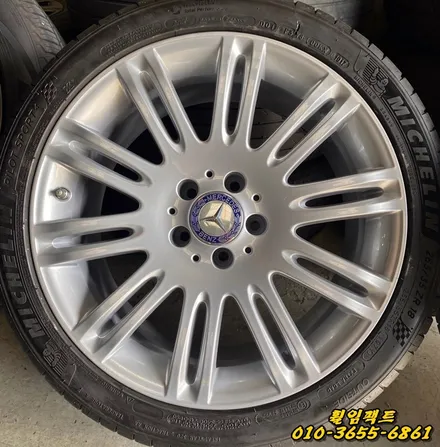 〔벤츠E350/18인치 순정휠〕벤츠e클래스 휠긁힘,주차상처,휠보레(wheelboer)장착,휠보레파손,  휠복원,휠용접,휠도색,분체도장 / 부산 사상구 감전동