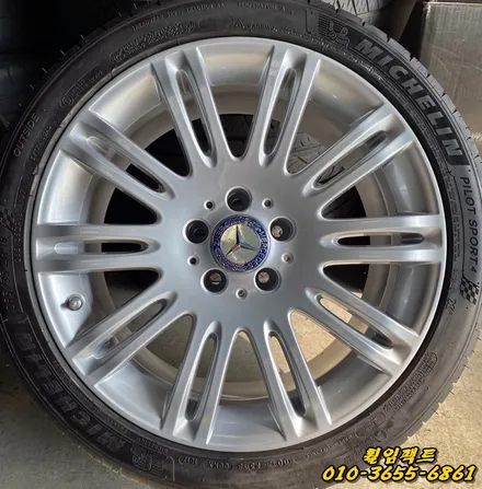 〔벤츠E350/18인치 순정휠〕벤츠e클래스 휠긁힘,주차상처,휠보레(wheelboer)장착,휠보레파손,  휠복원,휠용접,휠도색,분체도장 / 부산 사상구 감전동