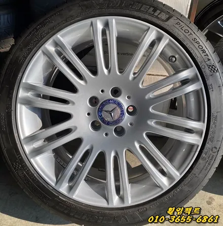 〔벤츠E350/18인치 순정휠〕벤츠e클래스 휠긁힘,주차상처,휠보레(wheelboer)장착,휠보레파손,  휠복원,휠용접,휠도색,분체도장 / 부산 사상구 감전동
