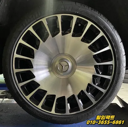 〔벤츠 마흐바흐 s650〕휠긁힘,휠패임,휠찍힘,휠기스,휠주차상처,휠찌그러짐,굴절수리,다이아몬드컷팅,휠복원,휠분체도장\