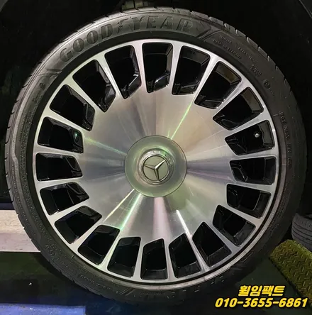 〔벤츠 마흐바흐 s650〕휠긁힘,휠패임,휠찍힘,휠기스,휠주차상처,휠찌그러짐,굴절수리,다이아몬드컷팅,휠복원,휠분체도장\