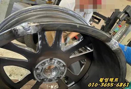 〔벤츠E53 AMG 20인치휠〕크랙(휠깨짐)수리,크랙용접,굴절(휠찌그러짐)수리,작업영상,\