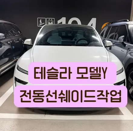 로드퀵“2024년식 테슬라 모델Y 주니퍼  전동 선쉐이드 여의도 출장”시공 / 경기 평택