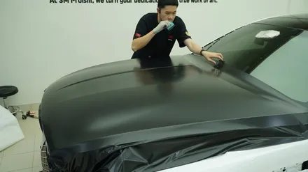 수서 우면 랩핑 업체 G80 3M 사틴블랙 검정 색상 시공 / 하남시 감북동