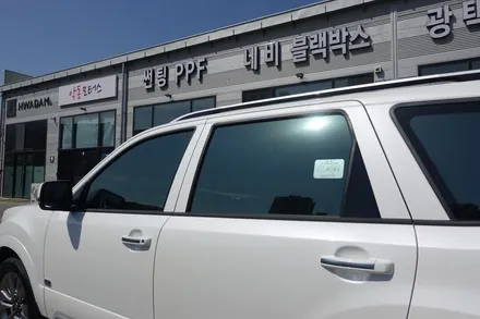 모하비 신차 썬팅 레인보우 V90 패키지 역시 반사필름은 레인보우! / 순천, 여수, 광양