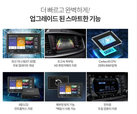 봉고 내비게이션 상단 매립 만도 kf700 내비게이션 아틀란맵 악동모터스 / 순천, 여수, 광양