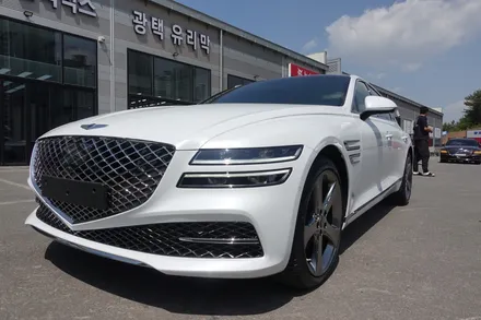 루마 썬팅 전문점 악동모터스 )) 제네시스 G80 우유니 화이트 루마TNT / 순천, 여수, 광양