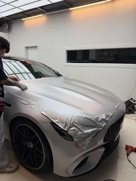 의정부 자동차 랩핑, 벤츠 GT63 메탈릭실버로 색상변경 / 경기 의정부