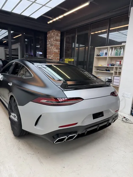 의정부 자동차 랩핑, 벤츠 GT63 메탈릭실버로 색상변경 / 경기 의정부