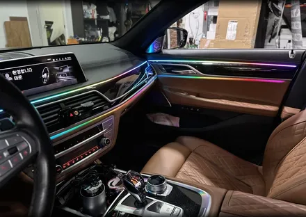 BMW G12 740li 순정 탈거 수제작 엠비언트 광량까지 업그레이드! / 전북 전주, 광주, 김제