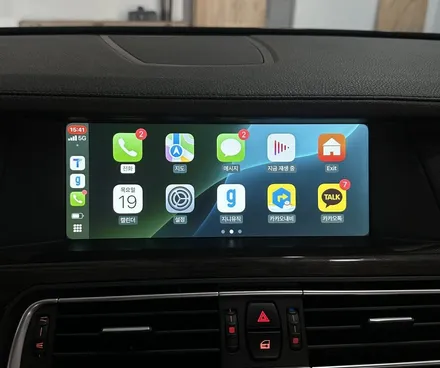 BMW F02 750li 카플레이 안드로이드오토 무선으로 써보는 인디웍 인터페이스 / 전북 전주, 광주, 김제