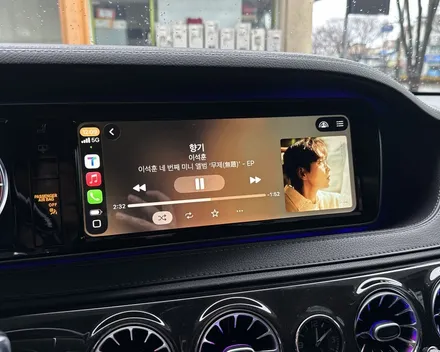 벤츠 W222 S350d 터치까지 가능한 인디웍 카플레이 & 안드로이드오토 인디웍 장착 / 전북 전주, 광주, 김제