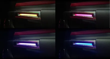 머스탱 엠비언트 - 코더스 무드등 아크릴 매립 방식으로 커스텀 인스톨 시공 / 전북 전주, 광주, 김제