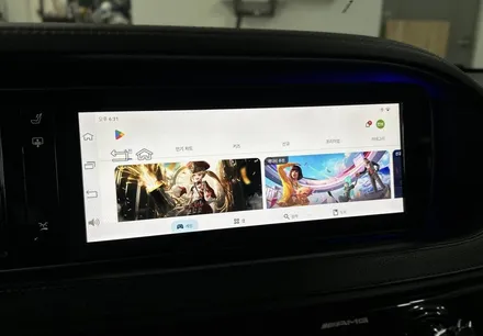 벤츠 W222 S63 amg 큐로이300 안드로이드 셋탑으로 순정 느낌 살리기! / 전북 전주, 광주, 김제