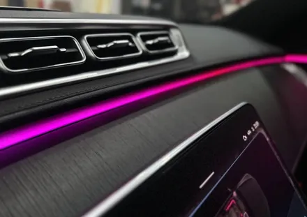 벤츠 W223 S400d 빠지면 허전한 액티브 엠비언트 장착 완료입니다! / 전북 전주, 광주, 김제