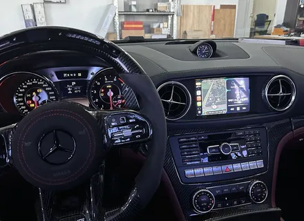 벤츠 SL 63 amg 순정 모니터를 살린 카플레이,안드로이드오토 인스톨 / 전북 전주, 광주, 김제