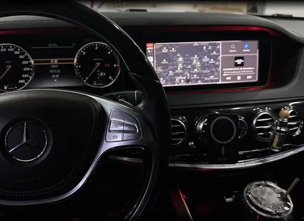 벤츠 W222 S600 인디웍 풀스크린 카플레이 안드로이드오토 한판 시공! / 전북 전주, 광주, 김제