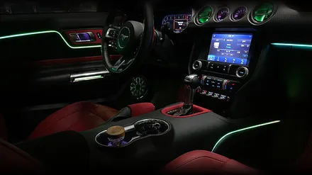 머스탱 엠비언트 - 코더스 무드등 아크릴 매립 방식으로 커스텀 인스톨 시공 / 전북 전주, 광주, 김제