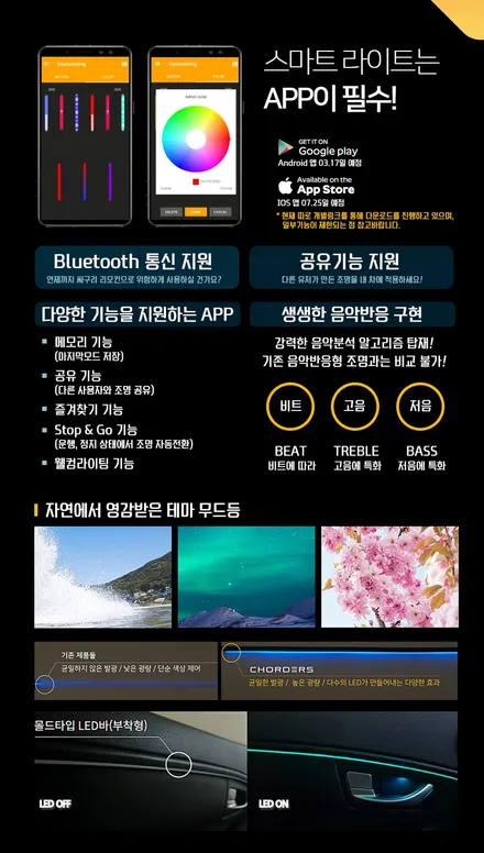 전주엠비언트 엠비언트 엠비언트무드등 엠비언트라이트 K5튜닝 K5실내튜닝 K5풋등 리페어파츠 / 전북 전주, 광주, 김제