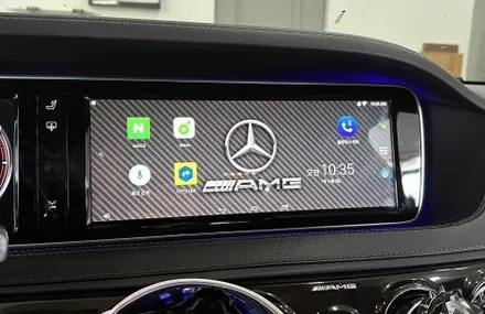 벤츠 W222 S63 amg 큐로이300 안드로이드 셋탑으로 순정 느낌 살리기! / 전북 전주, 광주, 김제