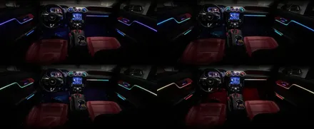 머스탱 엠비언트 - 코더스 무드등 아크릴 매립 방식으로 커스텀 인스톨 시공 / 전북 전주, 광주, 김제