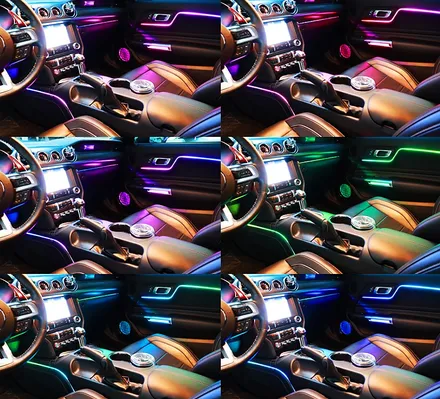 한번쯤은 꿈꿔본 드림카, 포드 머스탱 차량 실내에 엠비언트까지 장착하니 간지 좔좔 흐릅니다. 리페어파츠 / 전북 전주, 광주, 김제