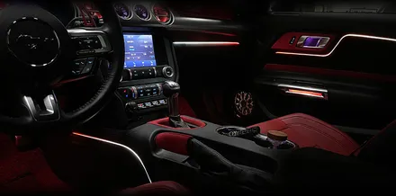 머스탱 엠비언트 - 코더스 무드등 아크릴 매립 방식으로 커스텀 인스톨 시공 / 전북 전주, 광주, 김제