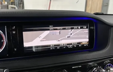 벤츠 W222 S63 amg 큐로이300 안드로이드 셋탑으로 순정 느낌 살리기! / 전북 전주, 광주, 김제