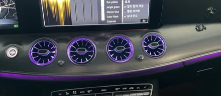 전주 벤츠 E클래스 E300 순정 64 멀티컬러 송풍구 엠비언트 시공 / 전북 전주, 광주, 김제